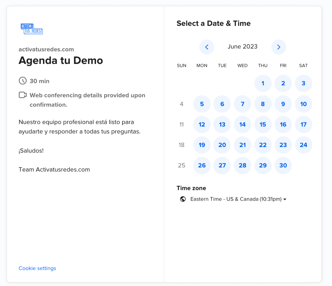 Calendar Image Demo